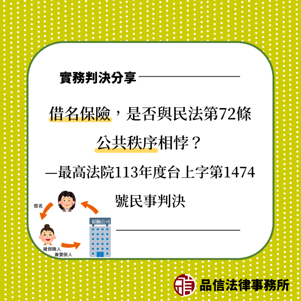 借名保險
